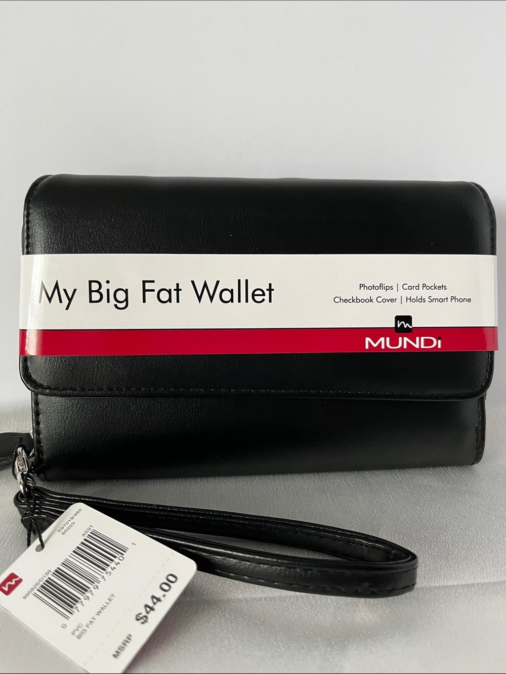 MUNDI - My Big Fat Wallet in Black Vegan Leather